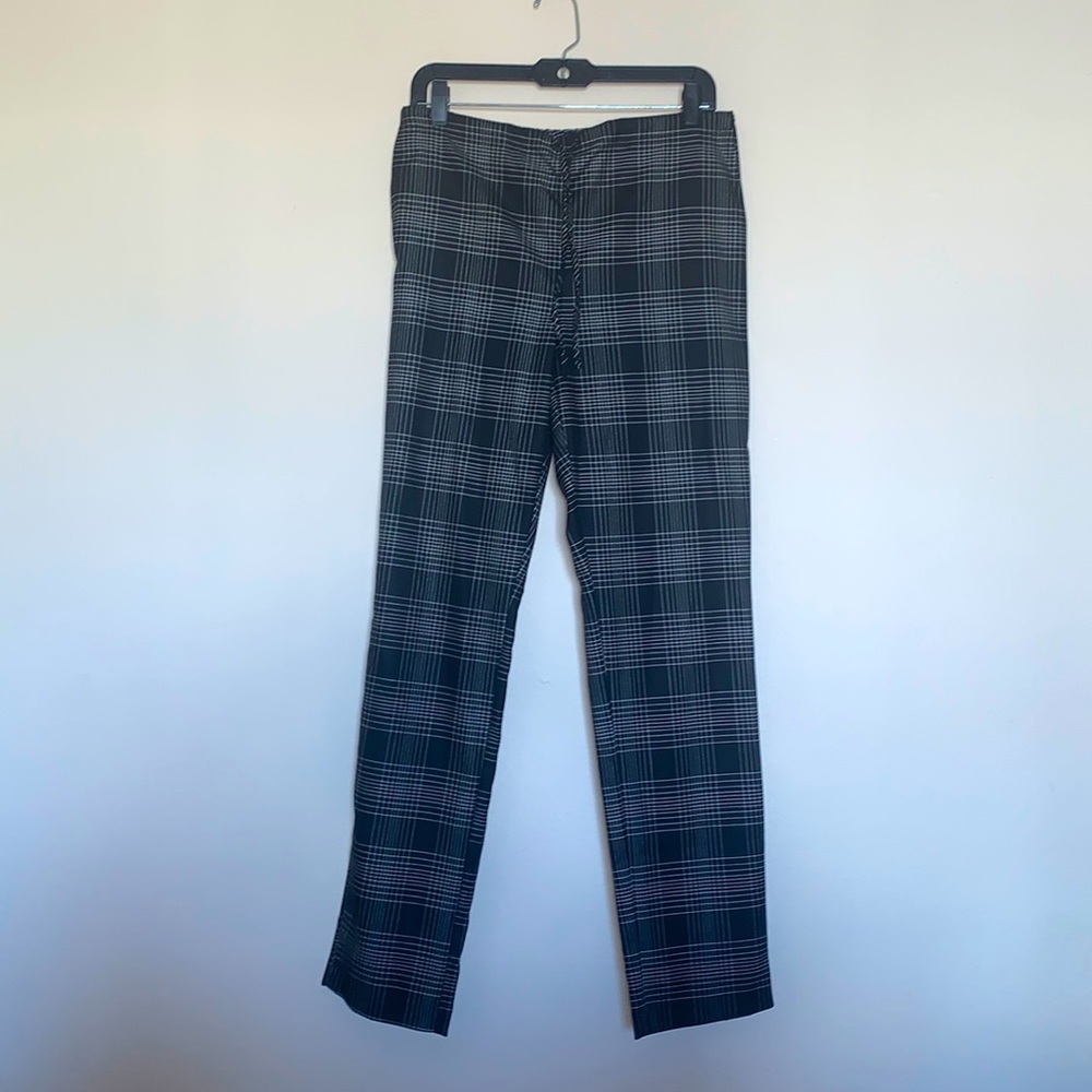 Extra small mango casual plaid pants with drawstring